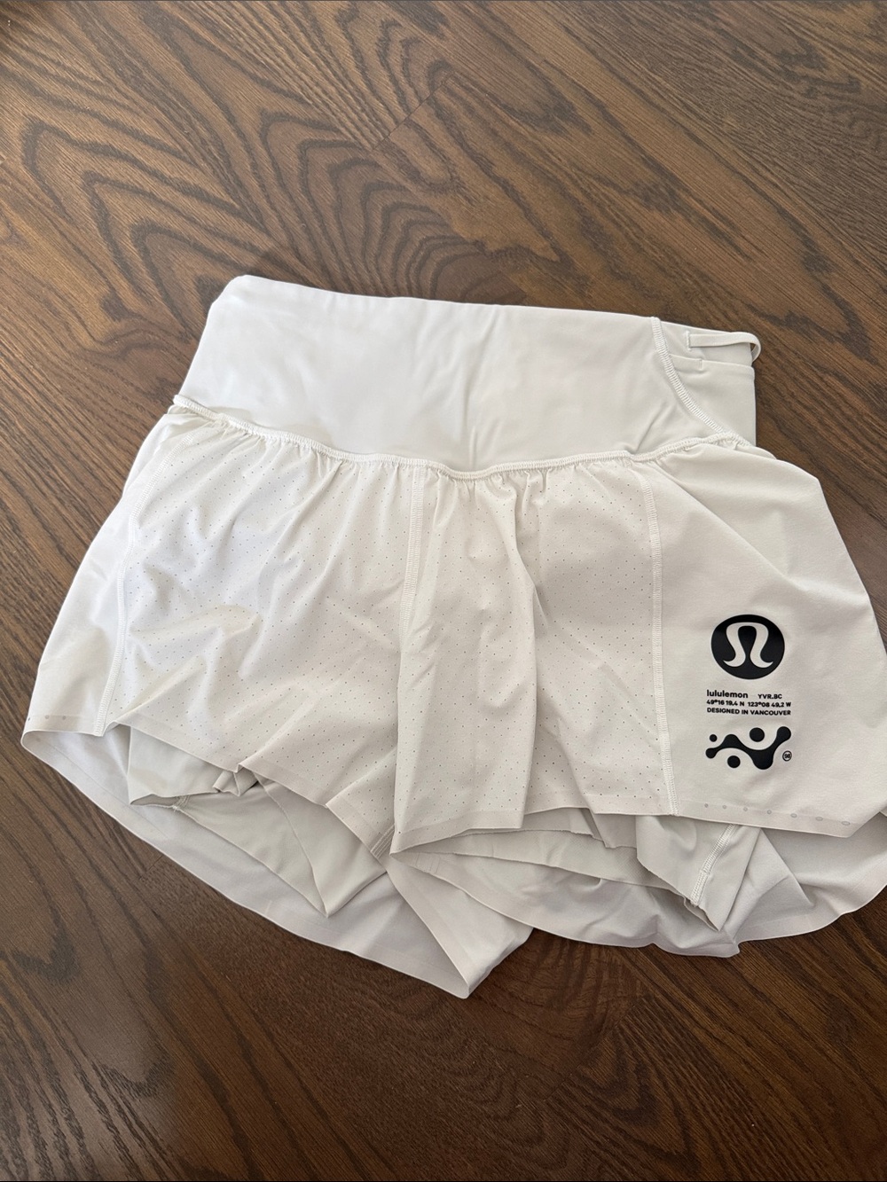 lululemon White Performance Shorts with Built-In Shorts